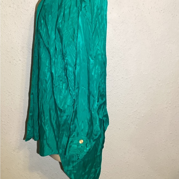 Holly Sharp vintage green open back blouse size 0/S - Picture 4 of 11